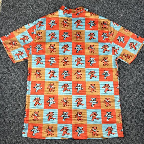 Grateful Dead x Section 119 Shirt Mens Large Mesh Camp Collar Music Rock Band - Picture 6 of 6